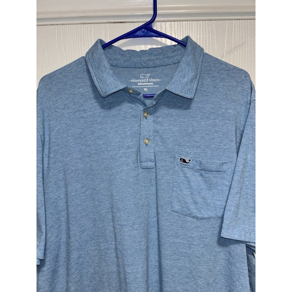Vineyard Vines Polo Shirt Men's Extra Large Blue Edgartown Pocket Golf Casual